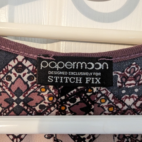 Papermoon | Sebrine Woven Detail Knit Top  | Purple | S - Picture 6 of 7